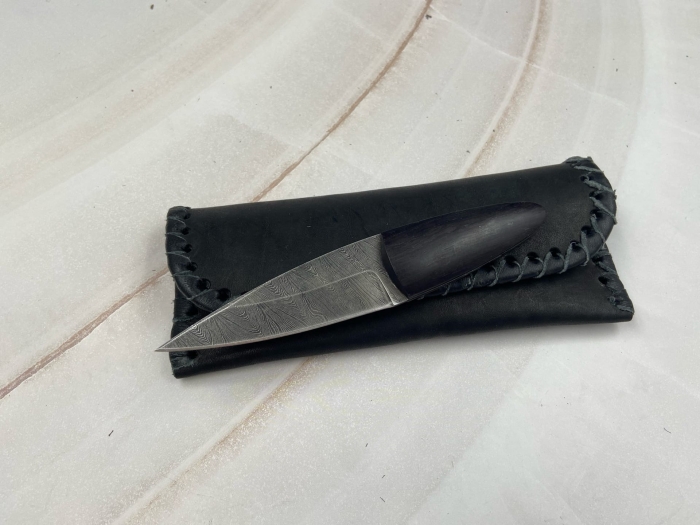 Нож Мараката, сталь дамаск, цельнометаллический, рукоять черный граб (распродажа)