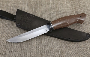 Нож Охотник сталь У8А рукоять акрил коричневый 