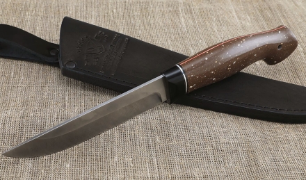 Нож Охотник сталь У8А рукоять акрил коричневый Нож Охотник сталь У8А рукоять акрил коричневый