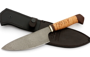 Кухонный нож Шеф №4 сталь Х12МФ, рукоять береста