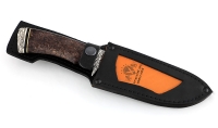 Нож Универсал сталь M390 рукоять карельская береза стабилизированная коричневая, мельхиор - Нож Универсал сталь M390 рукоять карельская береза стабилизированная коричневая, мельхиор