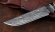 Нож Гриф дамаск ламинированный с долом черный граб железное дерево карбон