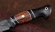 Нож Гриф дамаск ламинированный с долом черный граб железное дерево карбон