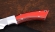 Нож Волк цельнометаллический, сталь 95х18, долы, рукоять G10 красная (распродажа)