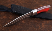 Нож Волк цельнометаллический, сталь 95х18, долы, рукоять G10 красная (распродажа) - Нож Волк цельнометаллический, сталь 95х18, долы, рукоять G10 красная (распродажа)