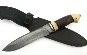 Нож Медведь сталь ХВ-5, рукоять венге-карельская береза Нож Медведь сталь ХВ-5, рукоять венге-карельская береза