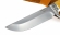 Нож сталь S390 «Универсал» рукоять карельская береза стабилизированная янтарь + коричневая, мельхиор