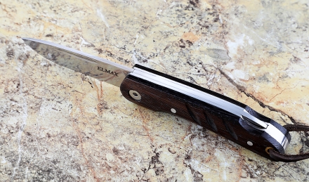 Складной нож Колибри, сталь Elmax, рукоять накладки венге Складной нож Колибри, сталь Elmax, рукоять накладки венге