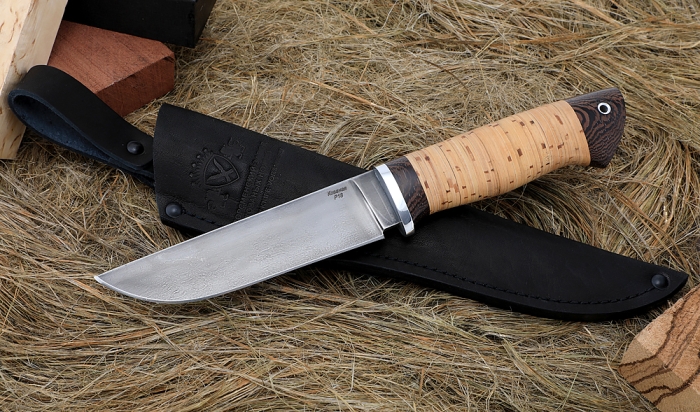 Нож Крот-2 сталь Р18, рукоять береста