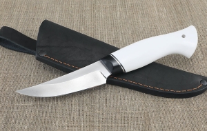 Нож Енисей У8А, рукоять акрил белый 