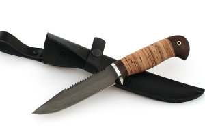 Нож Рыболов-1 сталь Х12МФ, рукоять береста Нож Рыболов-1 сталь Х12МФ, рукоять береста