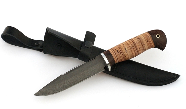Нож Рыболов-1 сталь Х12МФ, рукоять береста 