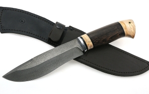 Нож Сибиряк сталь ХВ-5, рукоять венге-карельская береза Нож Сибиряк сталь ХВ-5, рукоять венге-карельская береза