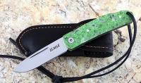 Нож Колибри, складной, сталь Elmax, рукоять накладки акрил зеленый - Нож Колибри, складной, сталь Elmax, рукоять накладки акрил зеленый
