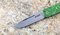 Нож Колибри, складной, сталь Elmax, рукоять накладки акрил зеленый - Нож Колибри, складной, сталь Elmax, рукоять накладки акрил зеленый