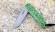 Нож Колибри, складной, сталь Elmax, рукоять накладки акрил зеленый