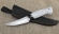 Нож Енисей У8А, рукоять акрил белый и акрил черный 