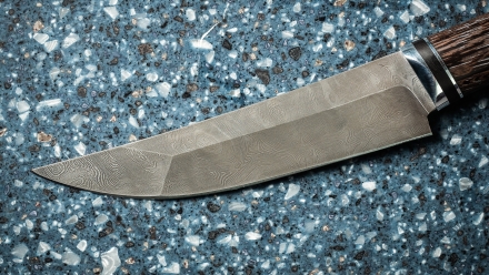 Нож Лесник сталь дамаск рукоять венге