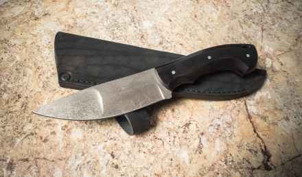 Нож Голубь-2 цельнометаллический сталь х12мф черный граб (Распродажа)  