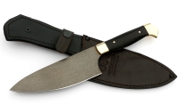 Нож Шеф №4 сталь Х12МФ, рукоять черный граб, латунь - _MG_6042.jpg
