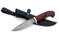 Нож Походный сталь дамаск-долы, рукоять бубинга резная - IMG_6900.jpg