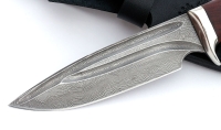 Нож Походный сталь дамаск-долы, рукоять бубинга резная - IMG_6901.jpg