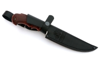 Нож Походный сталь дамаск-долы, рукоять бубинга резная - IMG_6902.jpg