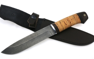 Нож Тигр сталь ХВ-5, рукоять береста