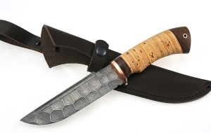 Нож Алтай сталь дамаск полный камень береста Нож Алтай сталь дамаск полный камень береста
