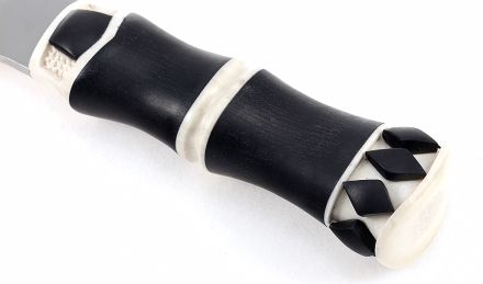 Премиум Нож Троянский кинжал сталь Elmax рукоять и ножны черный граб + рог лося резные Премиум Нож Троянский кинжал сталь Elmax рукоять и ножны черный граб + рог лося резные