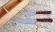 Набор из двух кухонных ножей из стали 95Х18 с рукоятью из красного акрила в футляре