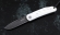 Нож Колибри, складной, сталь булат, рукоять накладки акрил белый