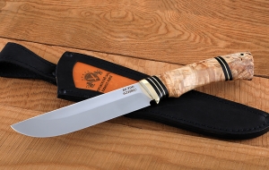 Нож Косуля сталь M390 рукоять карельская береза комбинированная, латунь Нож Косуля сталь M390 рукоять карельская береза комбинированная, латунь