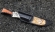 Нож Нерпа 2 Elmax цельнометаллический, белый акрил художественное исполнение "Львица"