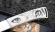 Нож Нерпа 2 Elmax цельнометаллический, белый акрил художественное исполнение "Львица"