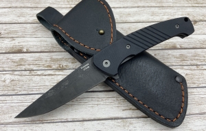 Складной нож "Журавль"   сталь х12мф, накладки G10 черные (распродажа)