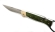 Складной нож Лиса, сталь Elmax, рукоять накладки карельская береза стабилизированная зеленая