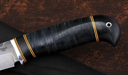 Нож Барракуда сталь Р18, рукоять наборная кожа Нож Барракуда сталь Р18, рукоять наборная кожа