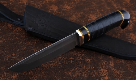 Нож Барракуда сталь Р18, рукоять наборная кожа Нож Барракуда сталь Р18, рукоять наборная кожа