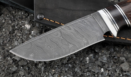 Нож Ловчий дамаск рукоять венге Нож Ловчий дамаск рукоять венге