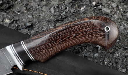 Нож Ловчий дамаск рукоять венге Нож Ловчий дамаск рукоять венге