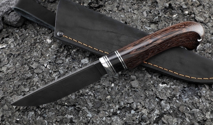 Нож Ловчий дамаск рукоять венге Нож Ловчий дамаск рукоять венге