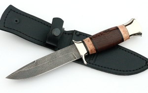 Нож Лидер сталь ХВ-5, рукоять венге-карельская береза Нож Лидер сталь ХВ-5, рукоять венге-карельская береза