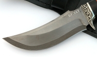 Нож Бобр сталь булат, рукоять черный граб-карельская береза, мельхиор - IMG_4607.jpg