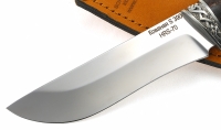 Нож Бекас сталь S390 рукоять карельская береза стабилизированная коричневая, мельхиор - Нож Бекас сталь S390 рукоять карельская береза стабилизированная коричневая, мельхиор