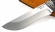 Нож Бекас сталь S390 рукоять карельская береза стабилизированная коричневая, мельхиор