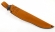 Нож Бекас сталь S390 рукоять карельская береза стабилизированная коричневая, мельхиор