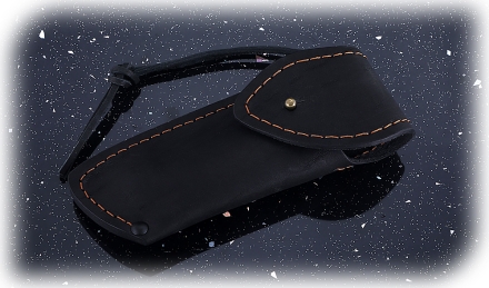 Складной нож Мексиканец, сталь булат, рукоять накладки карельская береза стабилизированная янтарь