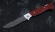 Нож Лиса, складной, сталь Х12МФ, рукоять накладки акрил красный с дюралью