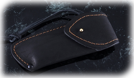 Складной нож Лиса, сталь Х12МФ, рукоять накладки акрил красный с дюралью